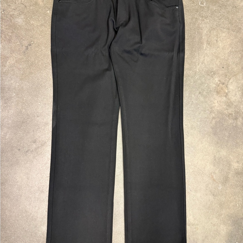 Classic Black Straight-Leg Pants
